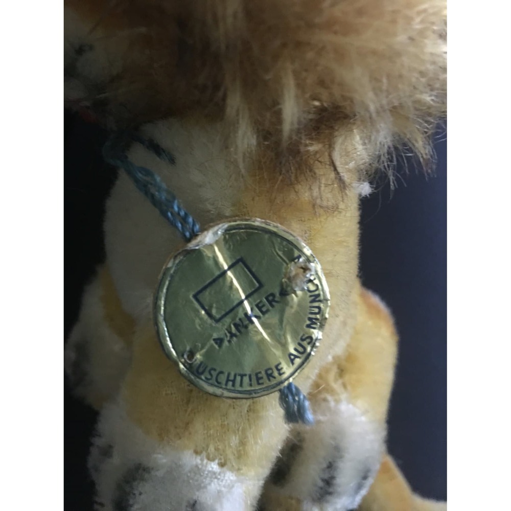 60s Anker Mohair Lion with Google Eyes & Original Tag / Vintage Germany - Picture 5 of 5